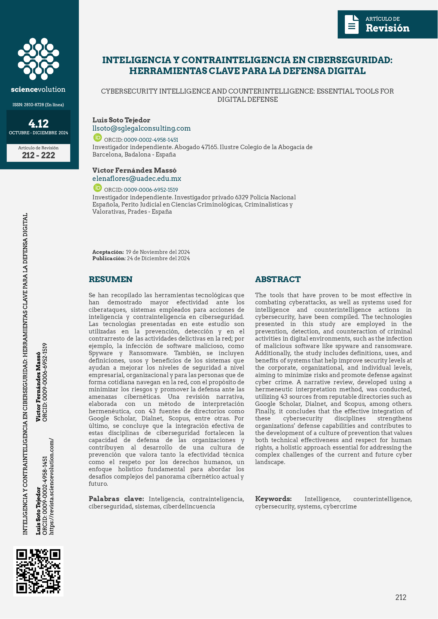PORTADA DE INTELIGENCIA Y CONTRAINTELIGENCIA EN CIBERSEGURIDAD: HERRAMIENTAS CLAVE PARA LA DEFENSA DIGITAL