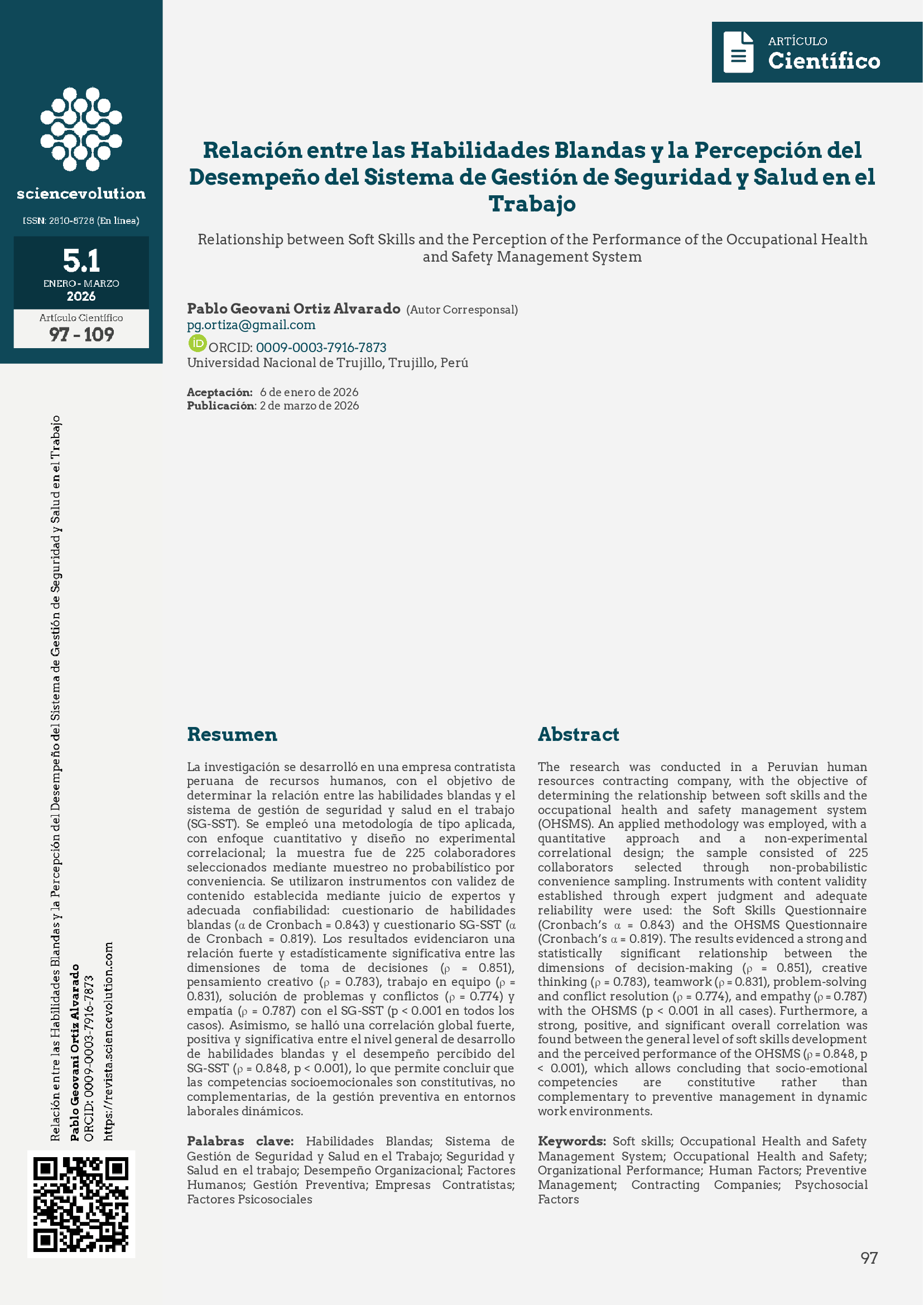 Sciencevolution v5.1 2026 97-109 Portada